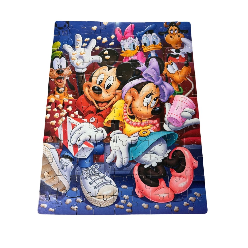 Vintage Golden Disney Mickey & Friends 100 Piece Puzzle Movie Theater‎ COMPLETE